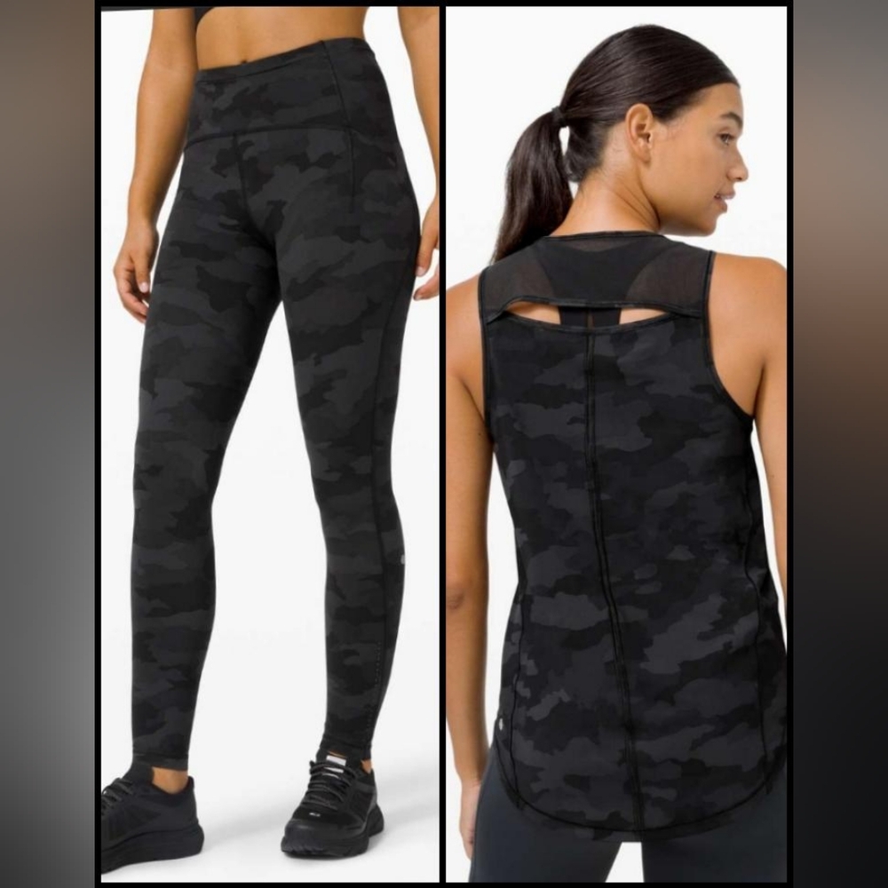 [Set] Lululemon Heritage 365 Camo Deep Coal Tank & Legging